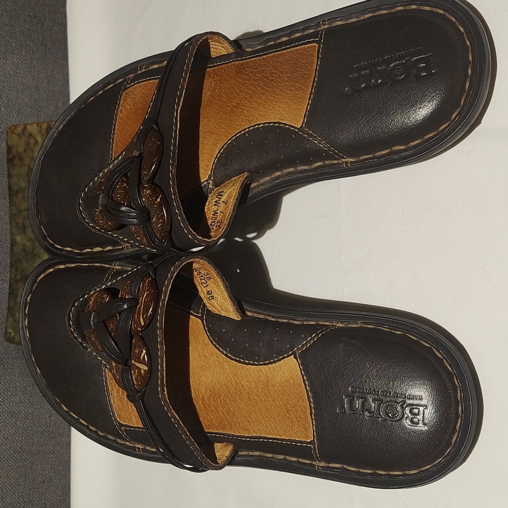 Born sandals flip flops leather size 7 / 38 - Picture 5 of 6
